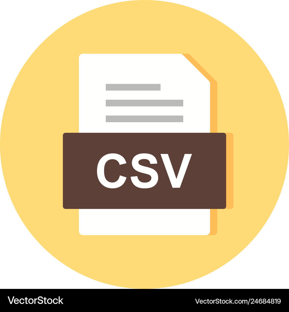 Csv file document icon vector image
