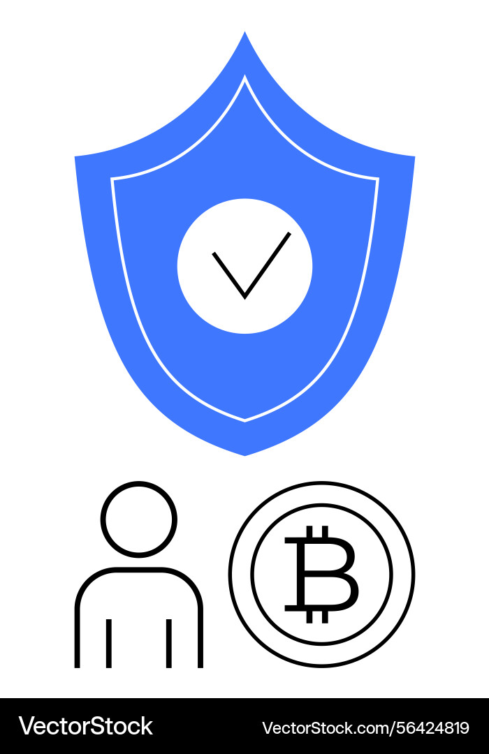 Digital security concept with shield user Digital security concept with shield user vector image
