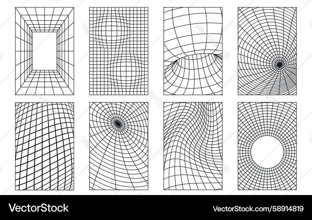 Grid patterns with techno aesthetic Grid patterns with techno aesthetic Vector Image