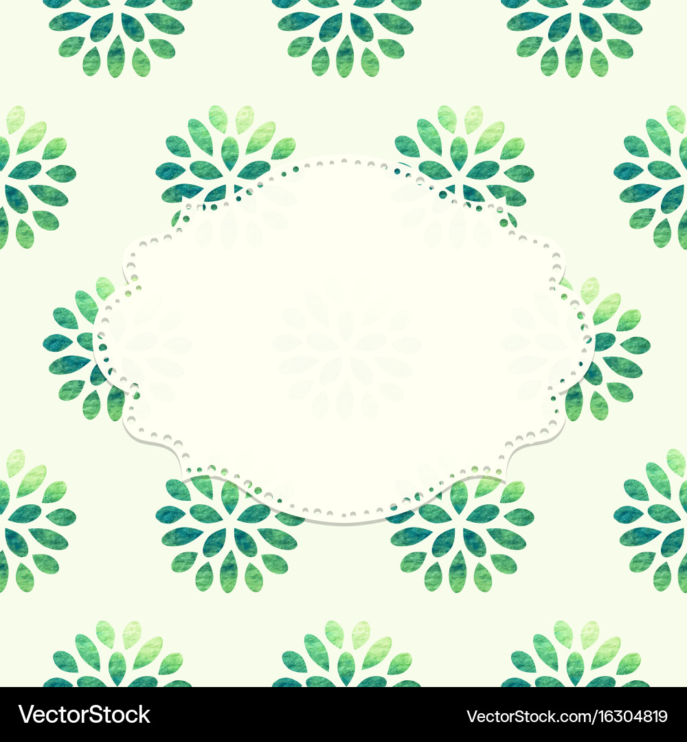 Leafy Frame Pattern Vector Image