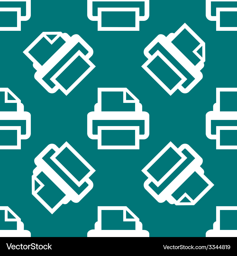Printer web icon flat design seamless pattern vector image