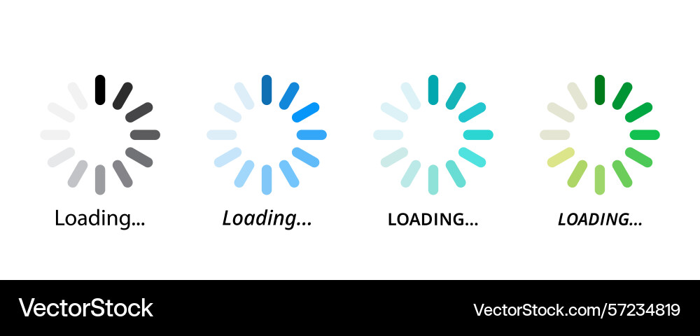 Set of loading icons or progress icon Set of loading icons or progress icon vector image