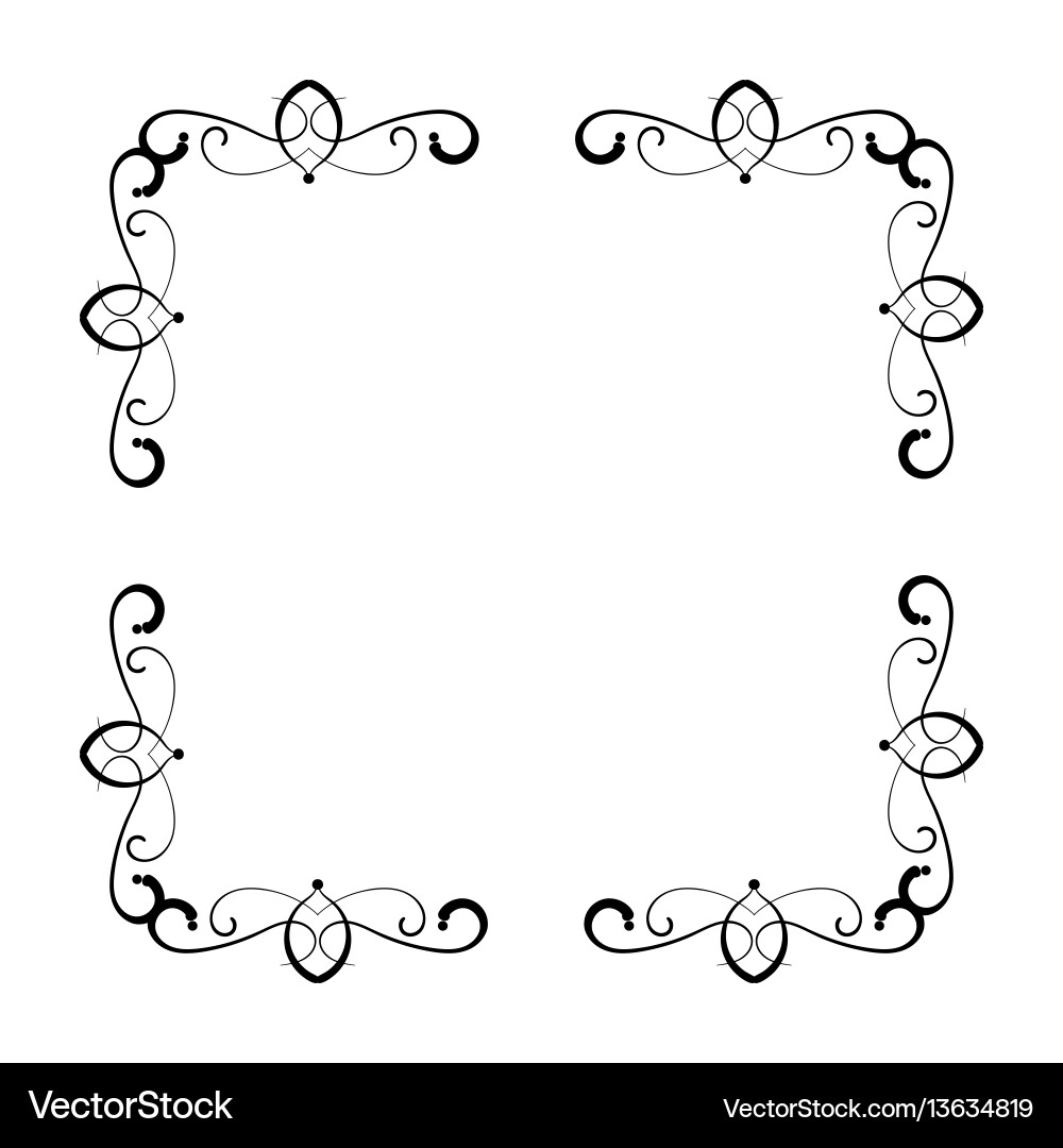 Simple and elegant square frame design template Simple and elegant square frame design template Vector Image