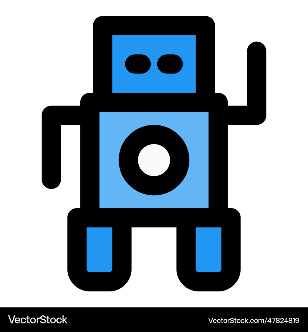 Smart robot programmable by computer vector image