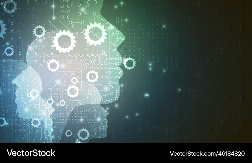 Artificial intelligence technology web background Artificial intelligence technology web background Vector Image