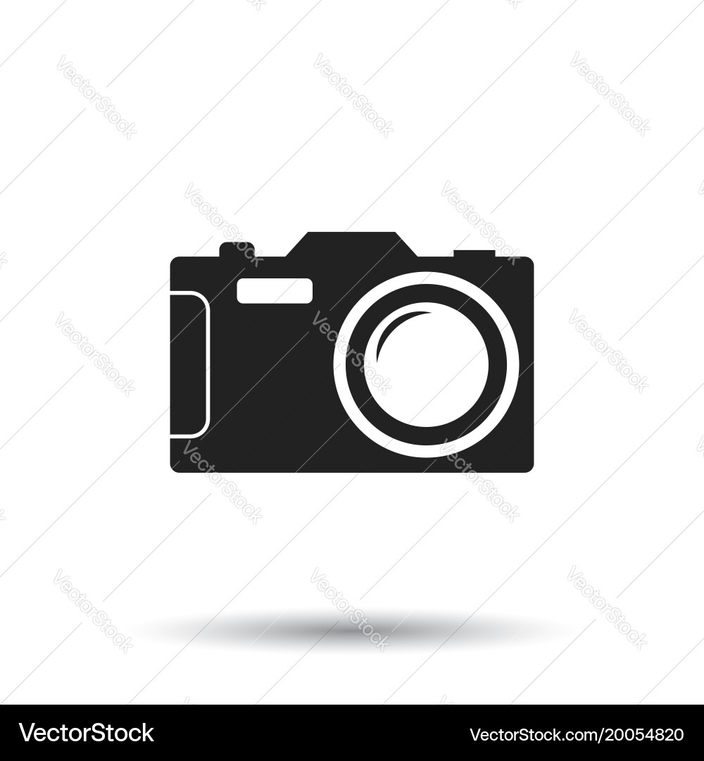 Camera icon on isolated background flat Vector Image