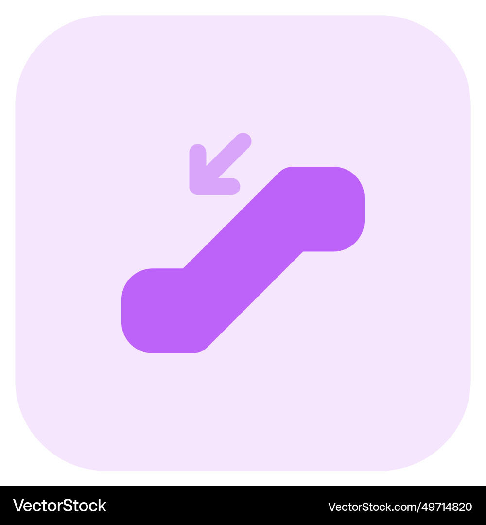 Descending effortlessly using escalator down Vector Image