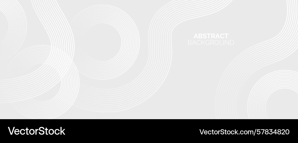 Grey abstract background with white circle lines Vector Image