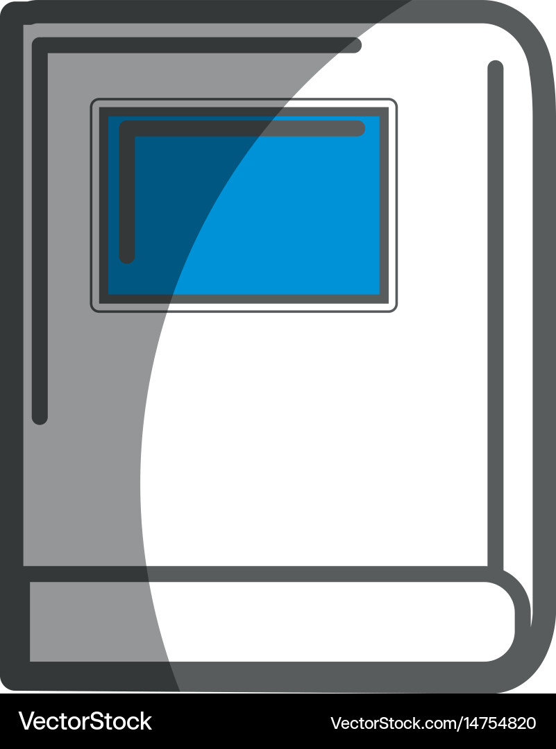 Library book tool to study and learn vector image