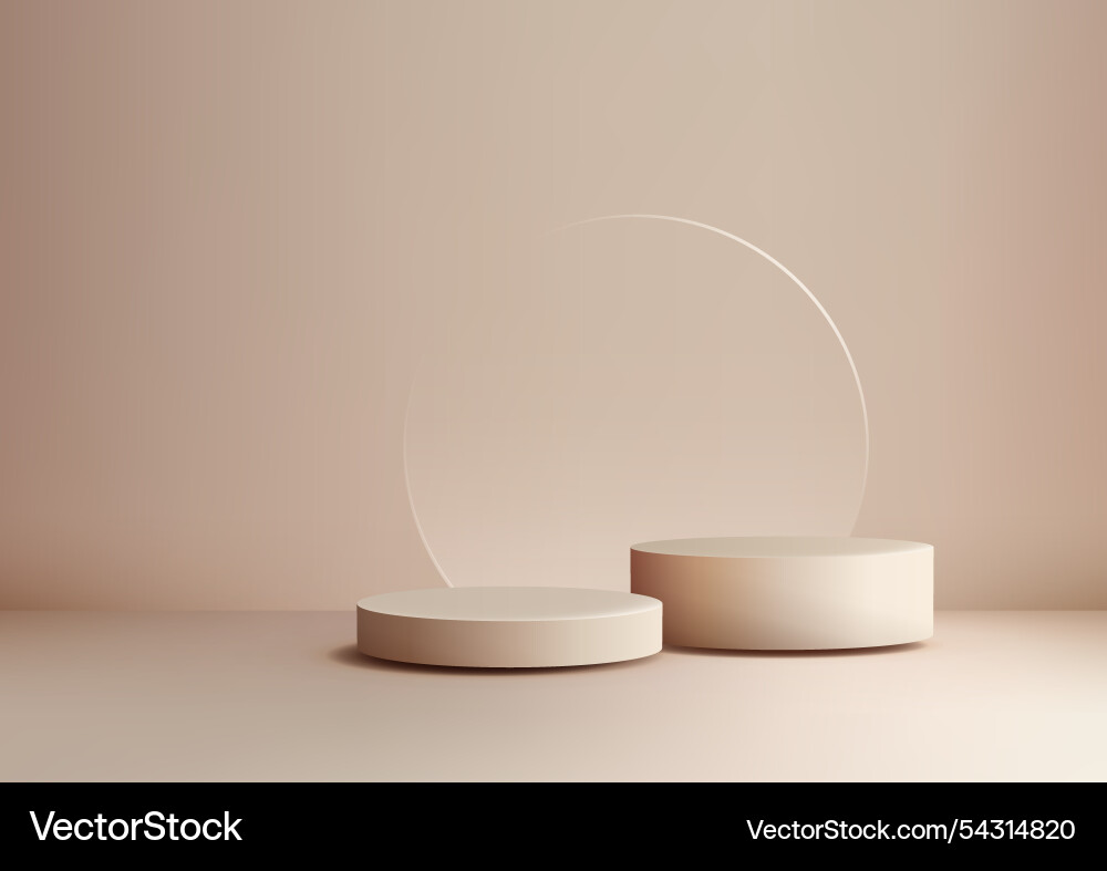 Minimalist circular podiums with transparency Minimalist circular podiums with transparency vector image