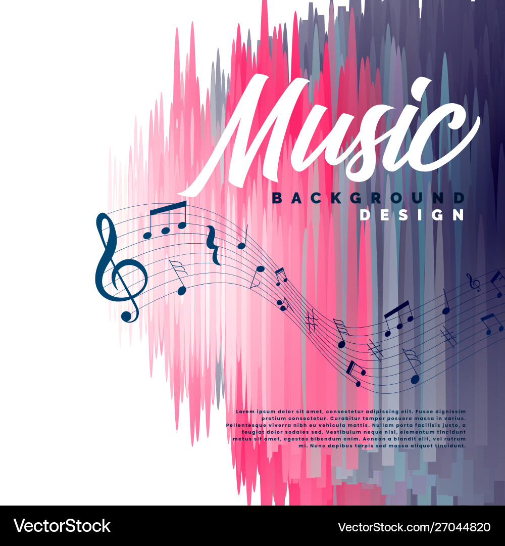 Musical Event Background with Notes vector image