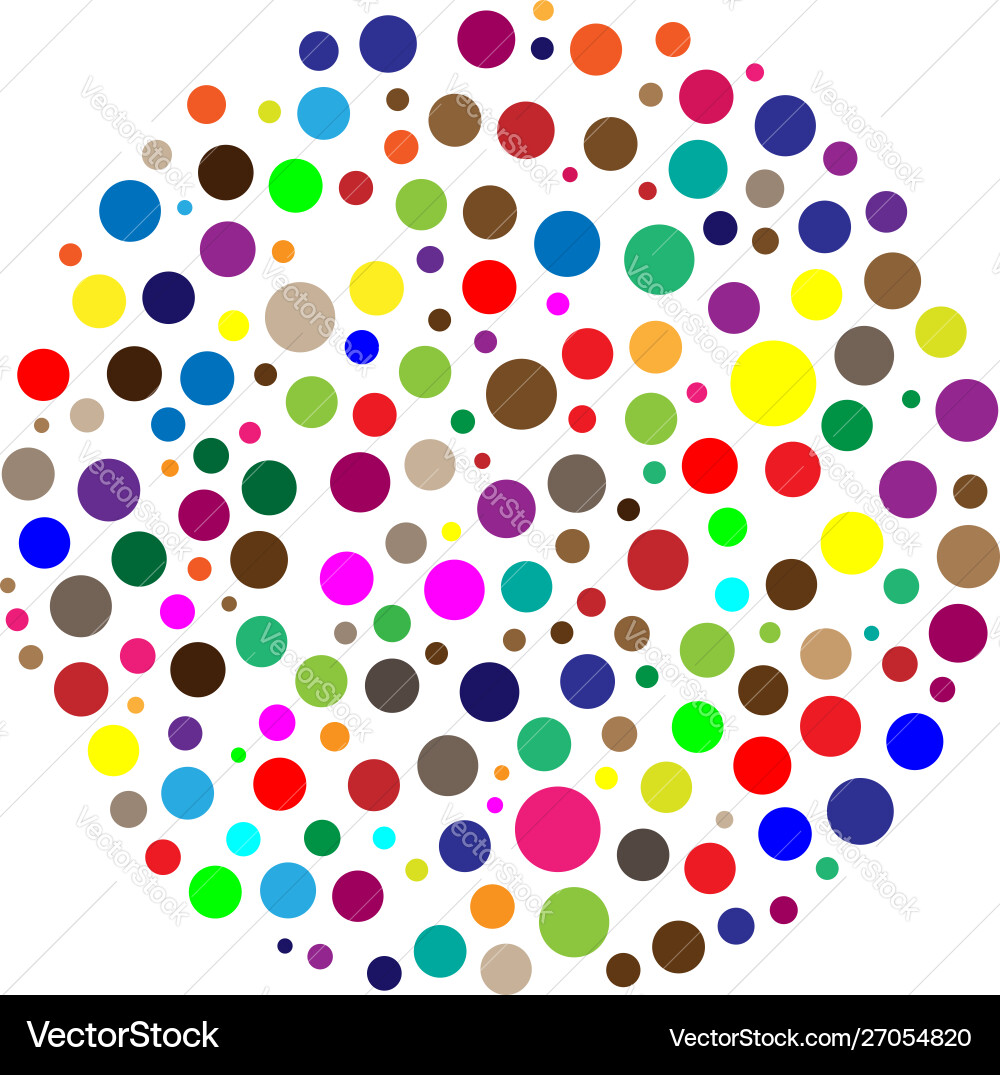 Random circles dots pointillist polka-dots Vector Image