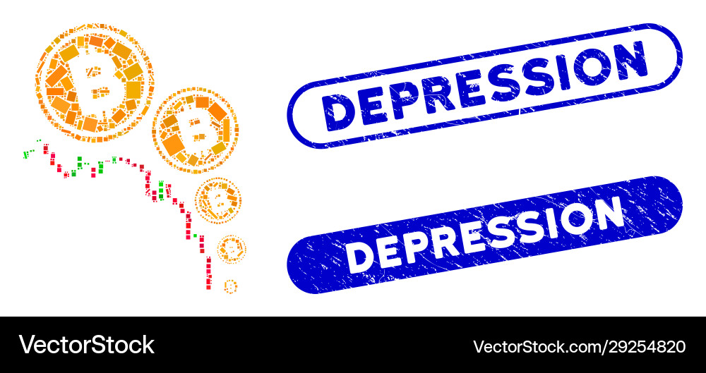 Rectangle mosaic bitcoin deflation chart Rectangle mosaic bitcoin deflation chart Vector Image