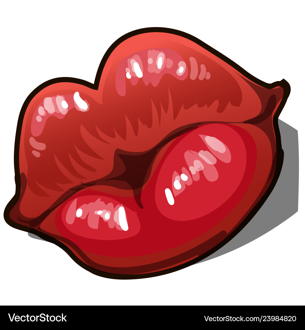 Red Lips Close-Up Royalty Free Vector Image - VectorStock