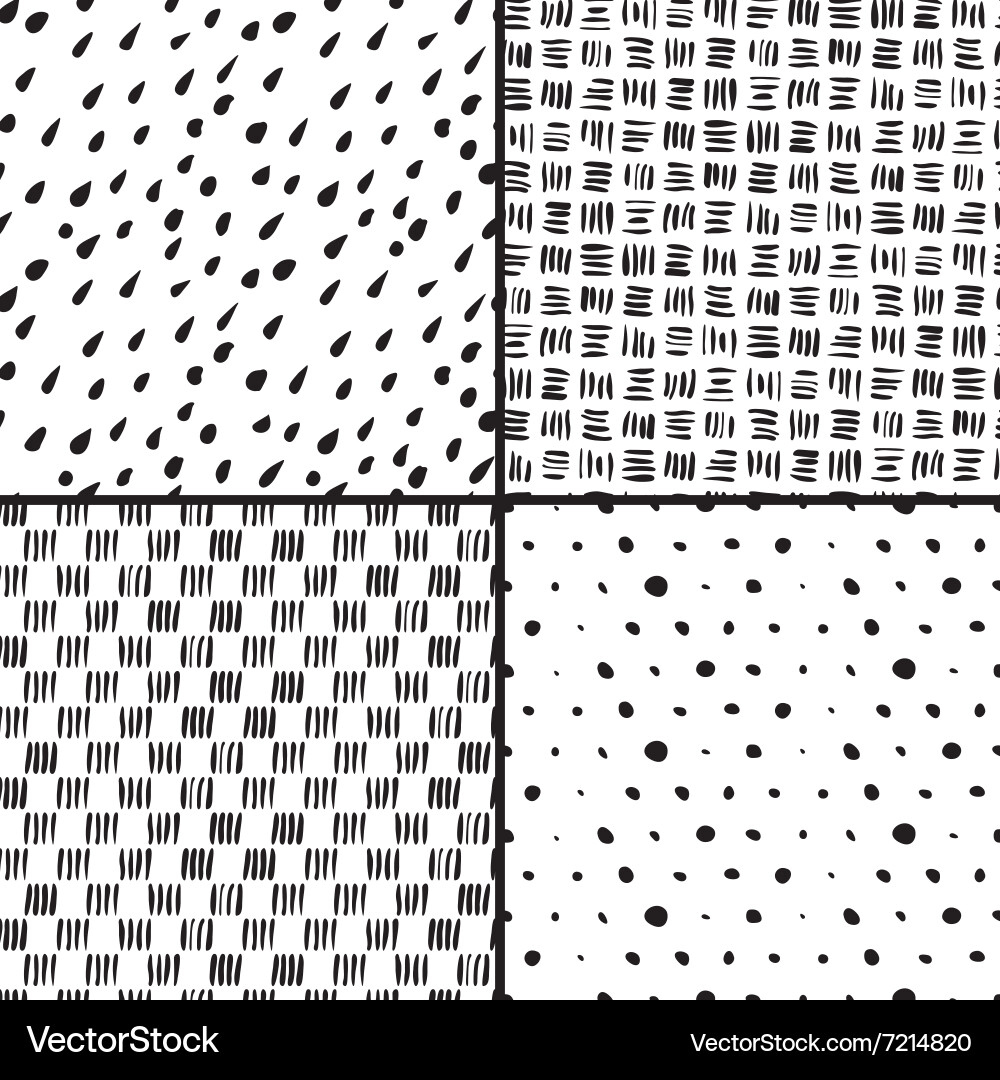 Seamless patterns set vector image
