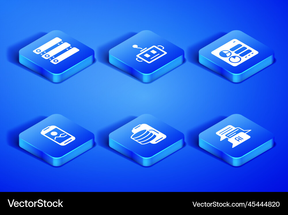 Set chat bot server data cloud technology Set chat bot server data cloud technology vector image