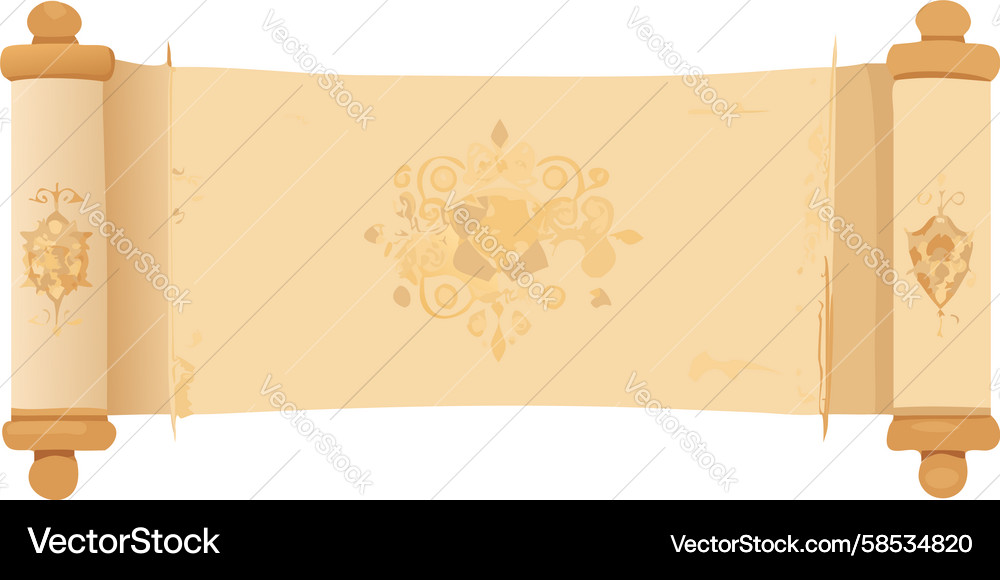Spiral patterned scroll unique decorative ancient Vector Image