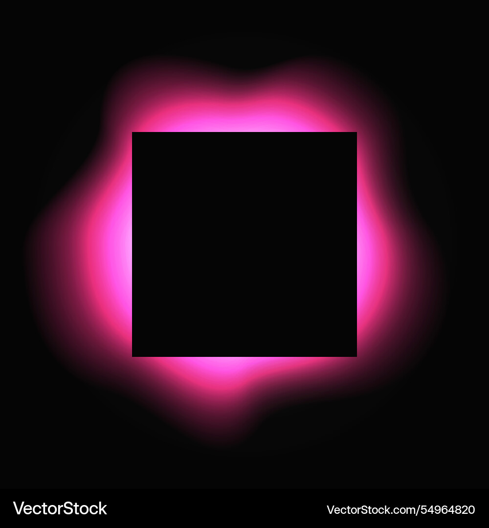 Square illuminate light frame with color gradient Square illuminate light frame with color gradient vector image