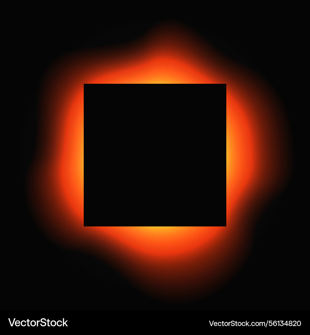 Square illuminate light frame with color gradient Square illuminate light frame with color gradient vector image