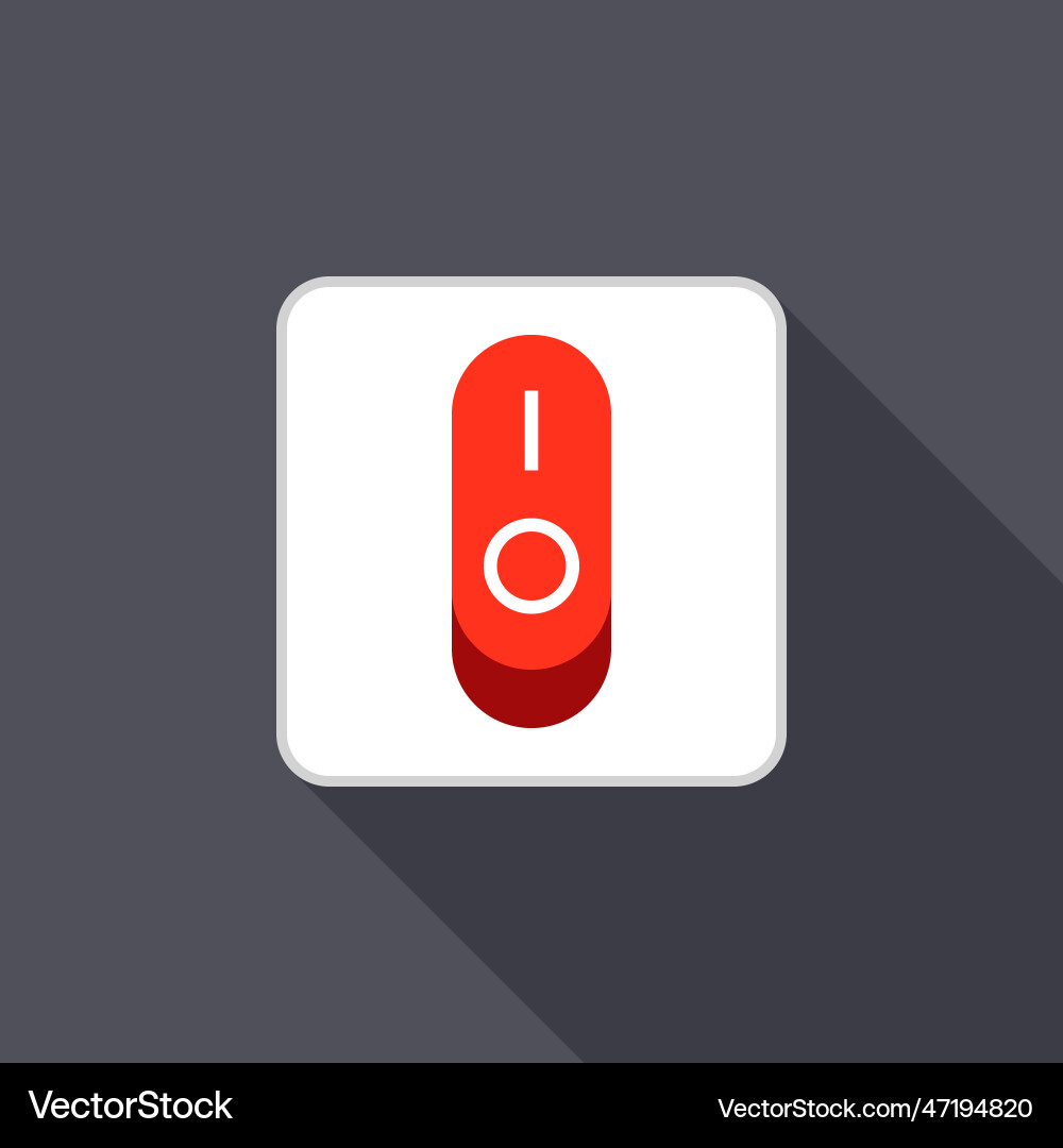 Switch button or turn on off power vector image