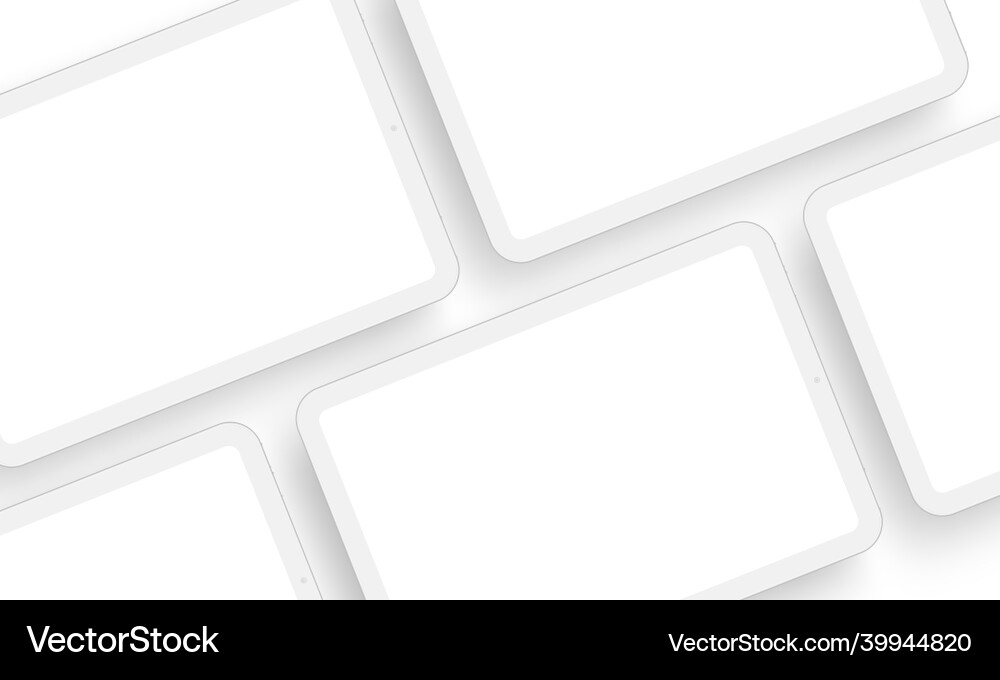 Tablet computer clay mockup for mobile app design Tablet computer clay mockup for mobile app design Vector Image