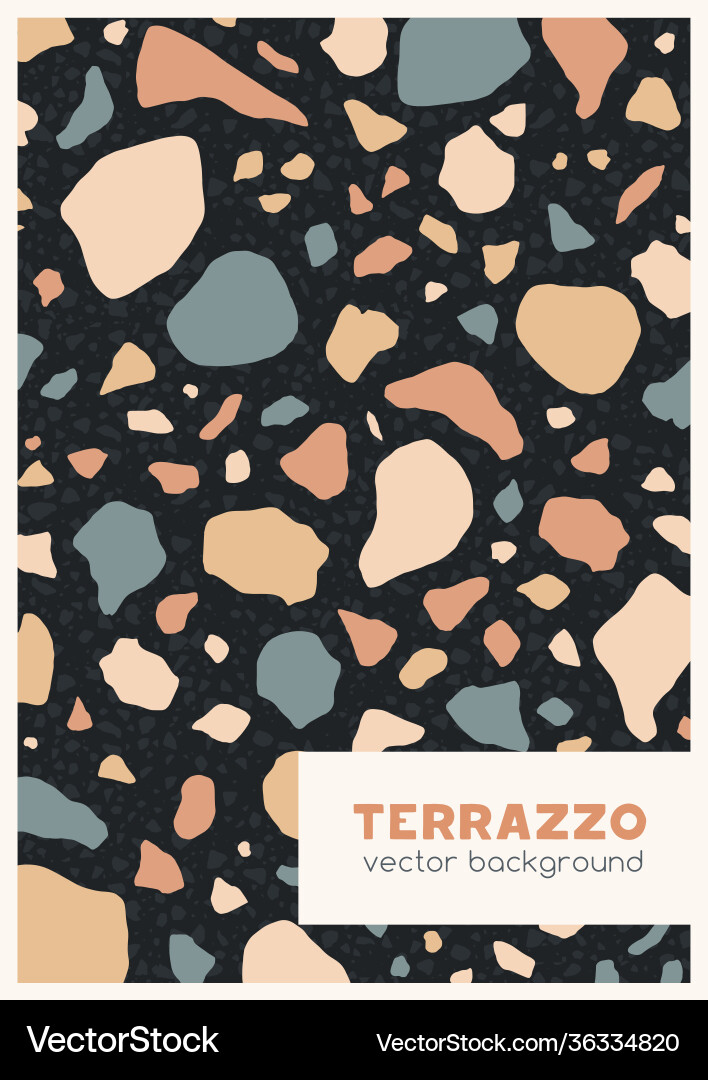 Terrazzo Pattern Background Vector Image
