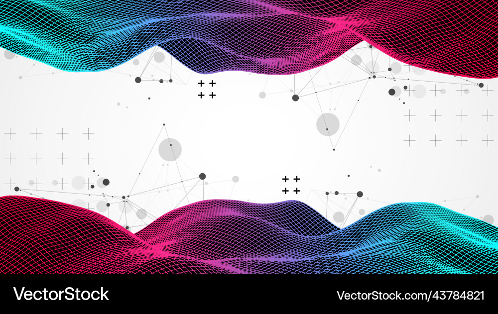 Abstract wave is made in a frame style Abstract wave is made in a frame style vector image