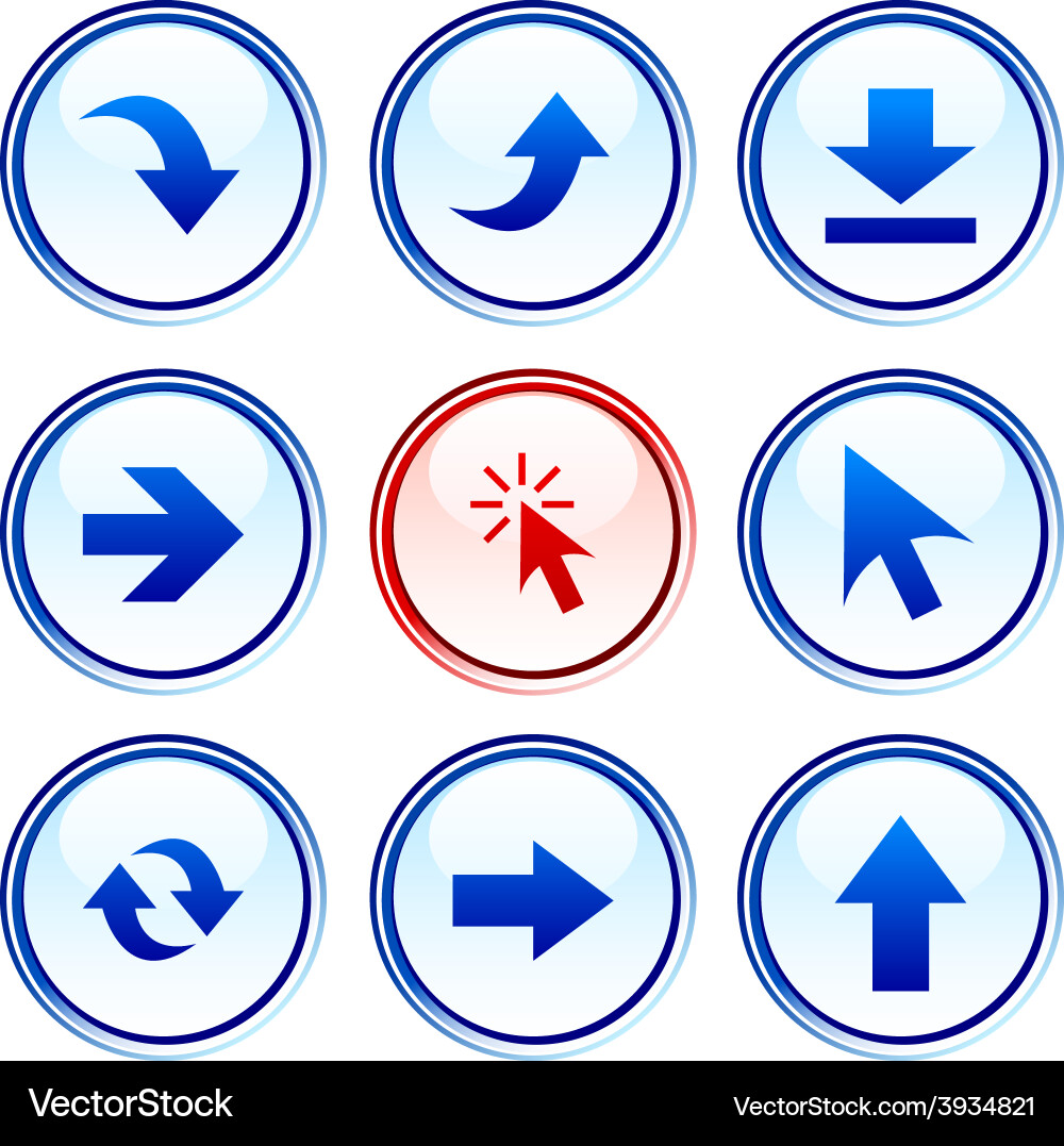 Arrows buttons vector image