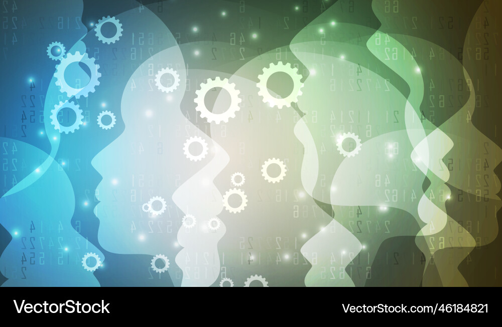 Artificial intelligence technology web background Artificial intelligence technology web background vector image
