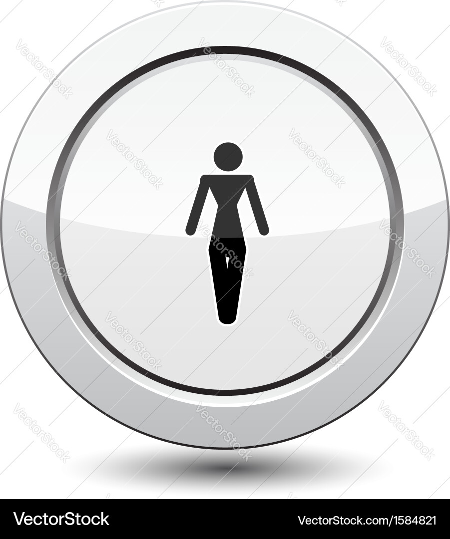 Button with man vector image