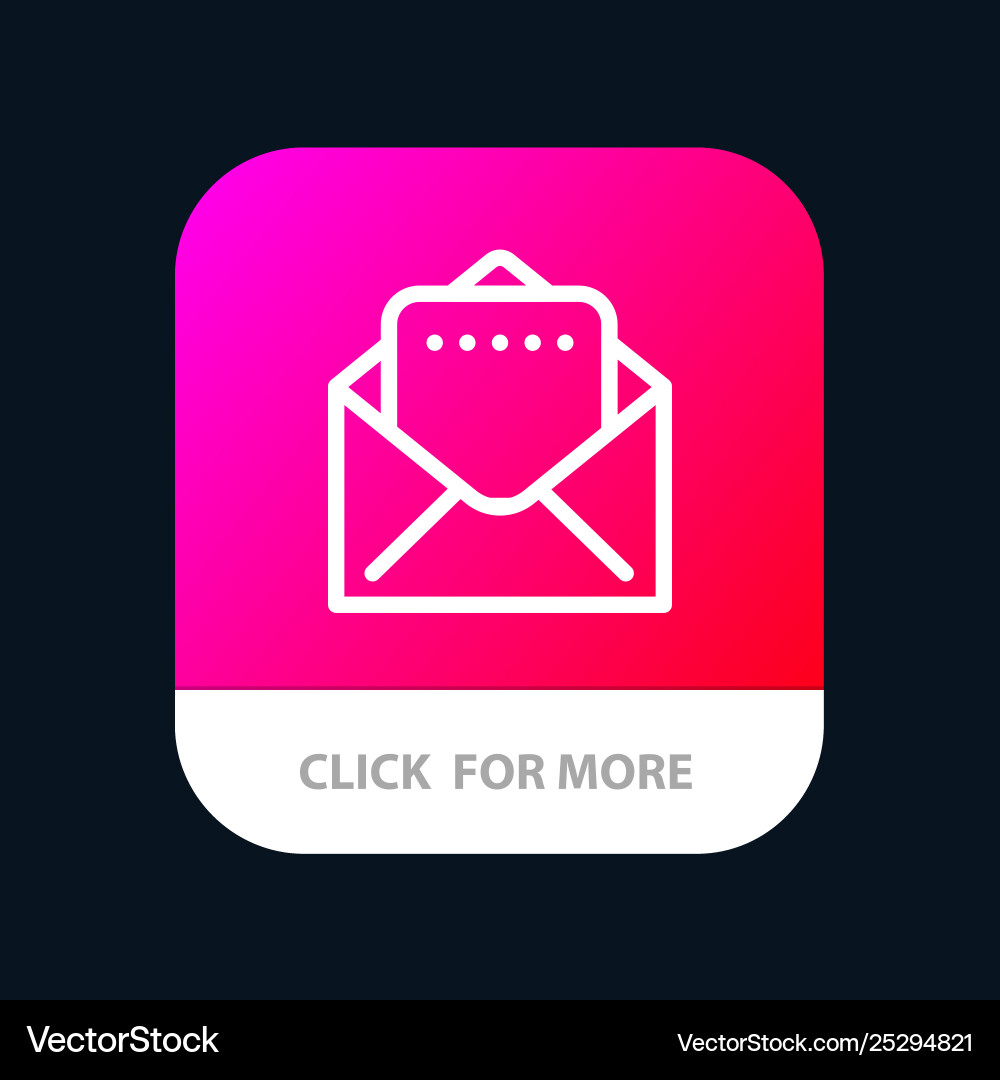 Document mail mobile app button android and ios Document mail mobile app button android and ios Vector Image