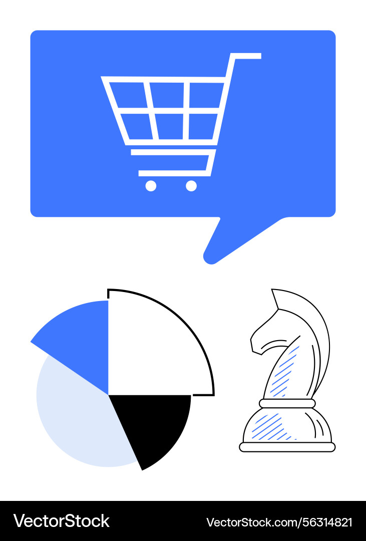 E-commerce Data & Strategy Vector Image