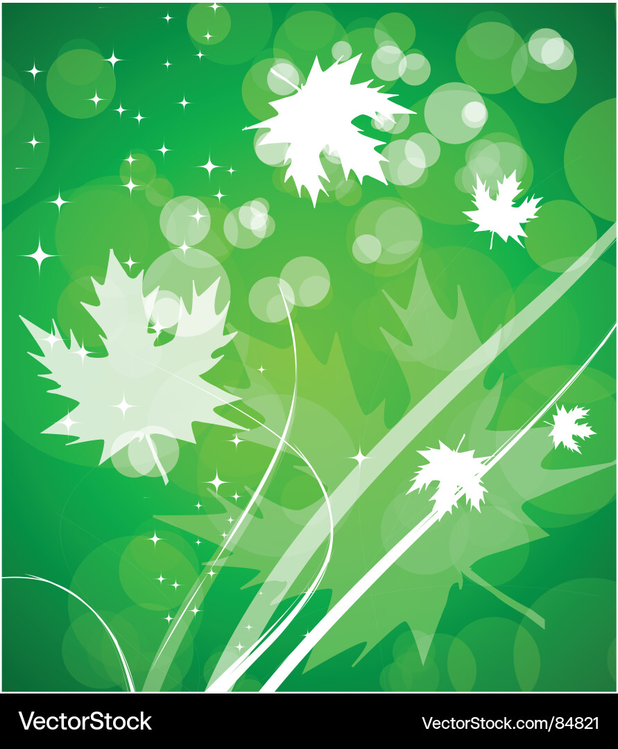 Emerald Leaf Pattern Vector Image