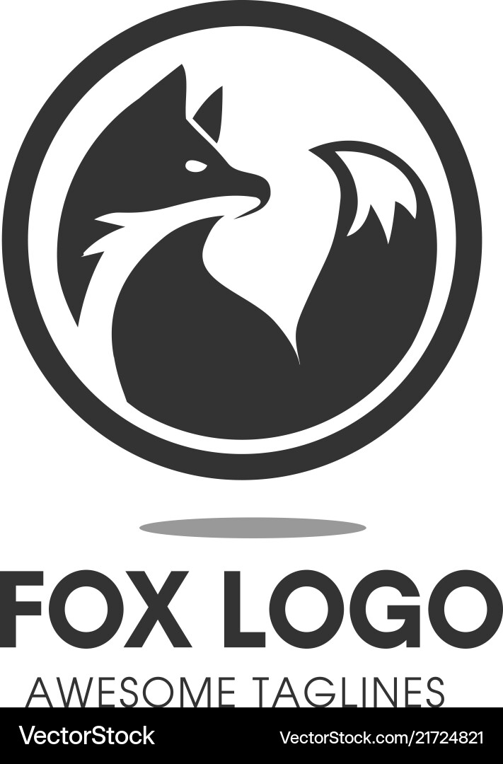 Fox Circle Symbol Royalty Free Vector Image - VectorStock