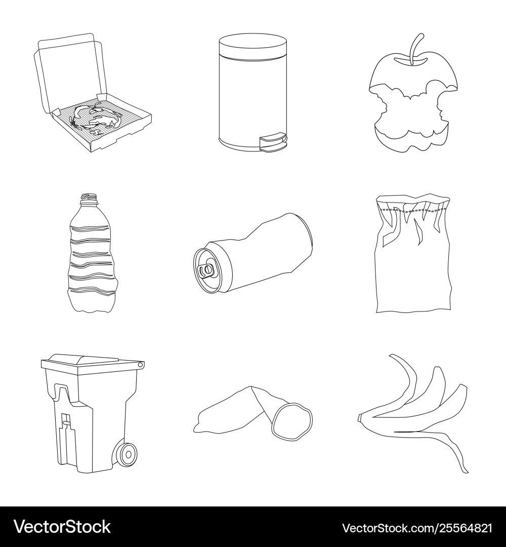 Isolated object garbage and ecology symbol vector image