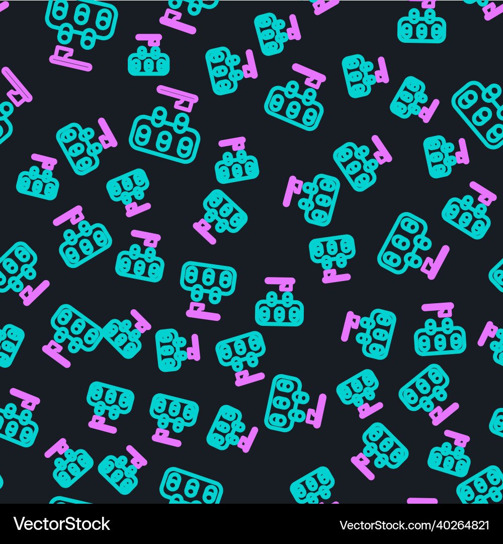 Line deforestation icon isolated seamless pattern Vector Image