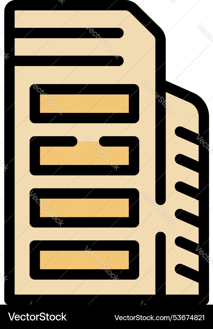 Modern building facade with windows showing Modern building facade with windows showing vector image