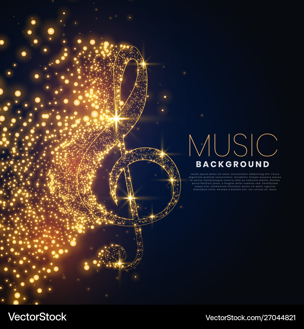 Musiknotiz mit glühenden Teilchen Hintergrund Musiknotiz mit glühenden Teilchen Hintergrund vektorbild