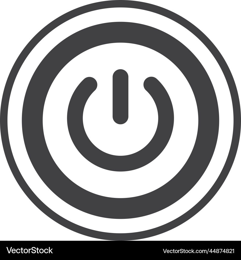 On and off button in minimal style On and off button in minimal style vector image