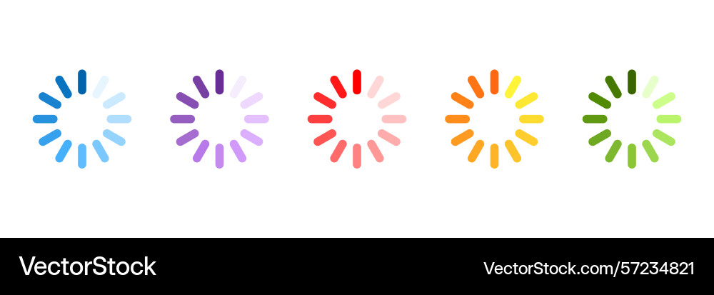 Progress bar icon set or loading Progress bar icon set or loading vector image