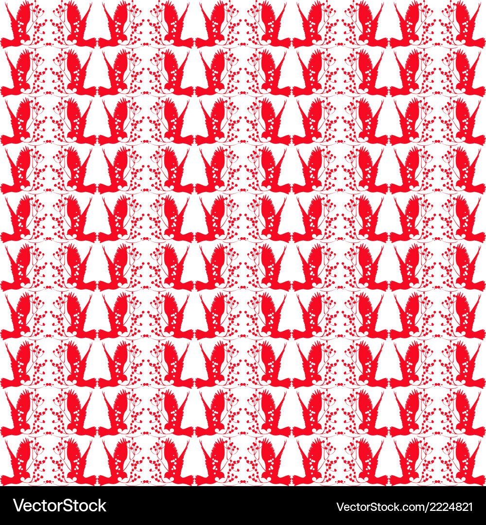 Red and white repeating patterns vector image