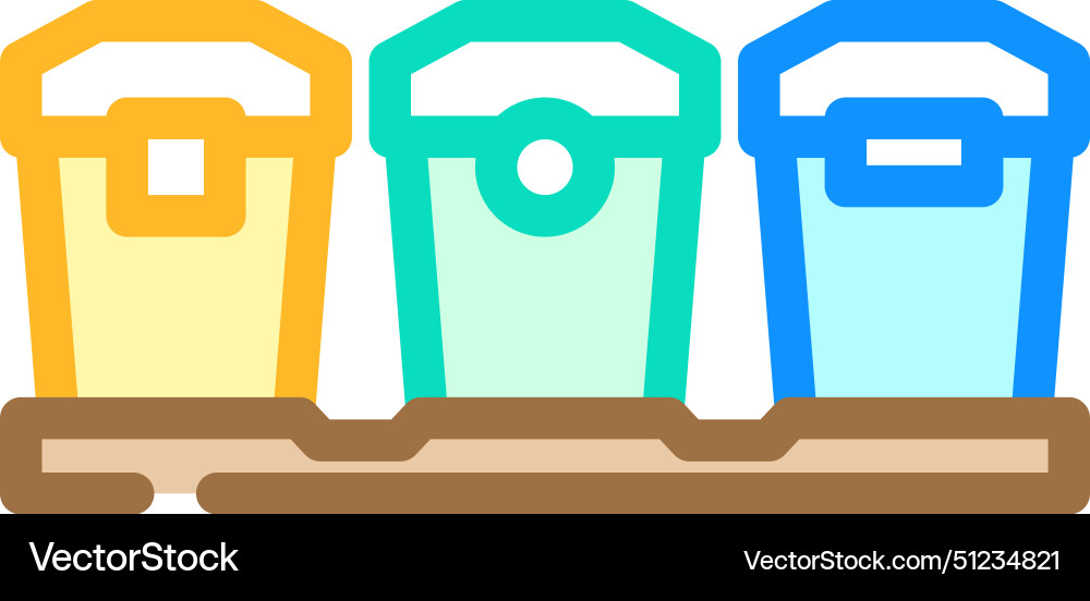 Segregation waste sorting color icon Vector Image