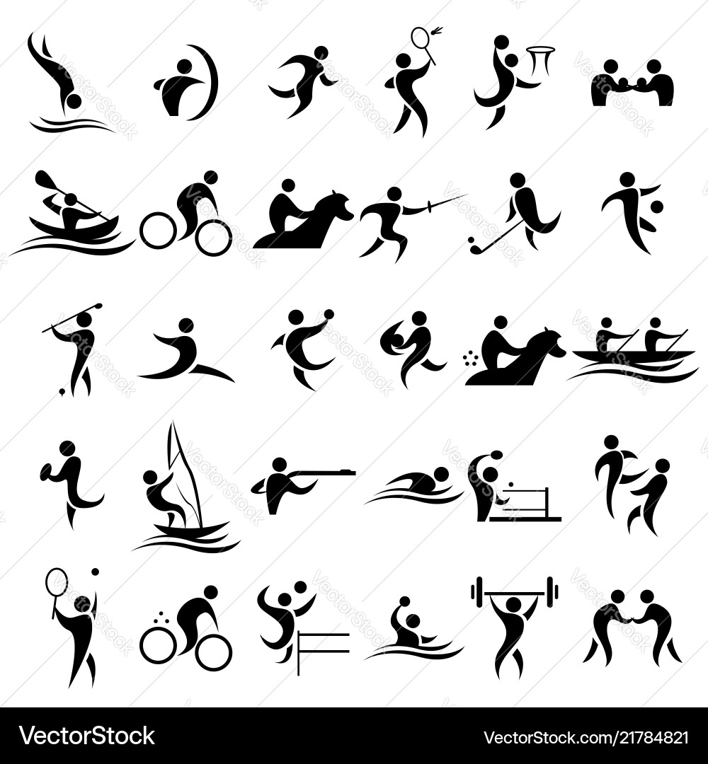 Sport icons vector image