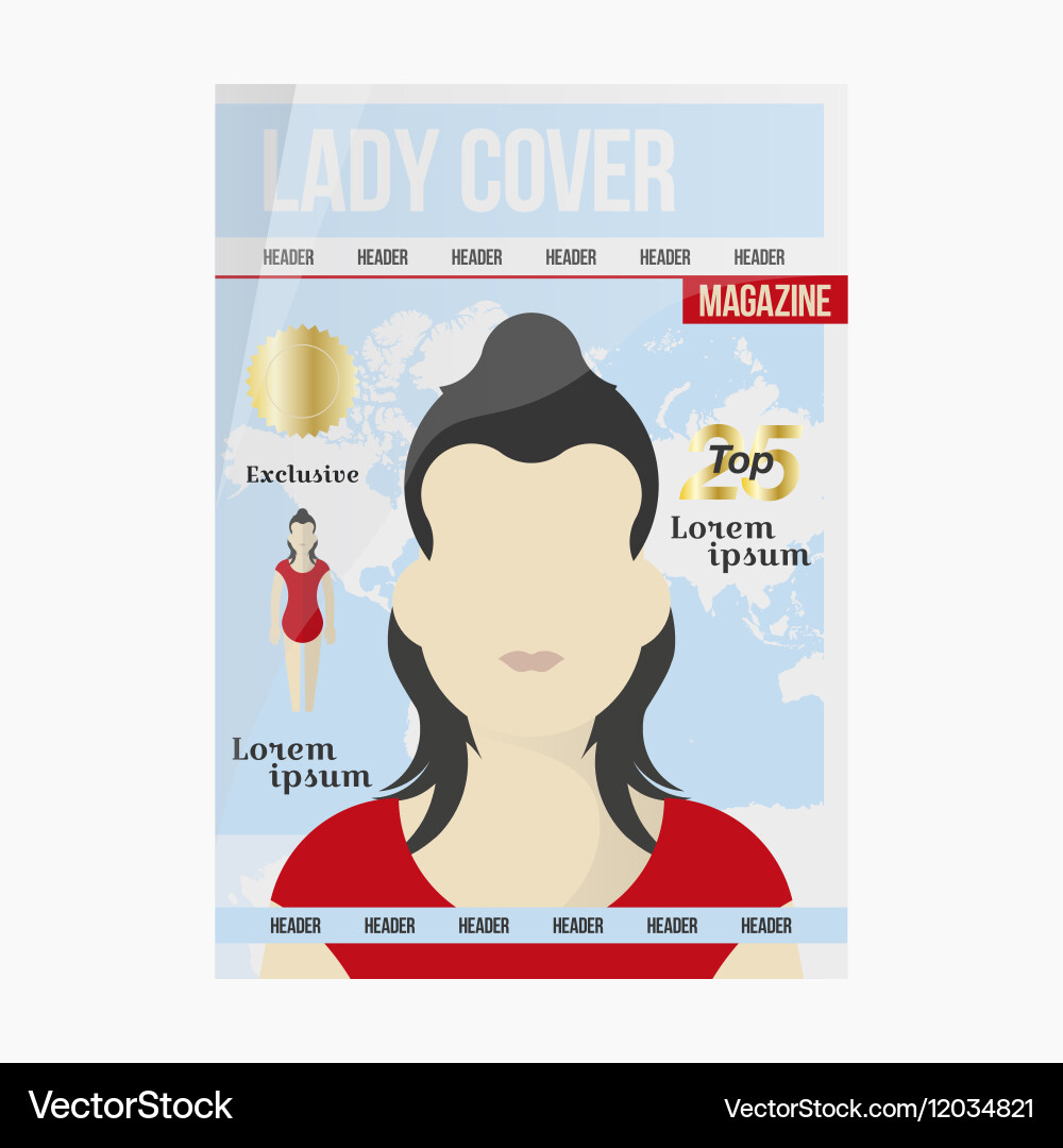 Template Cover Modemagazin vektorbild