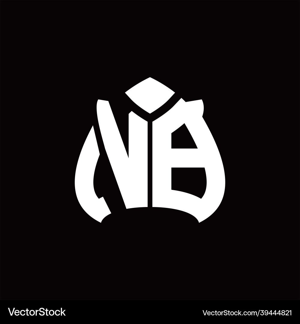 Vb logo monogram with spade shape design template Vb logo monogram with spade shape design template Vector Image