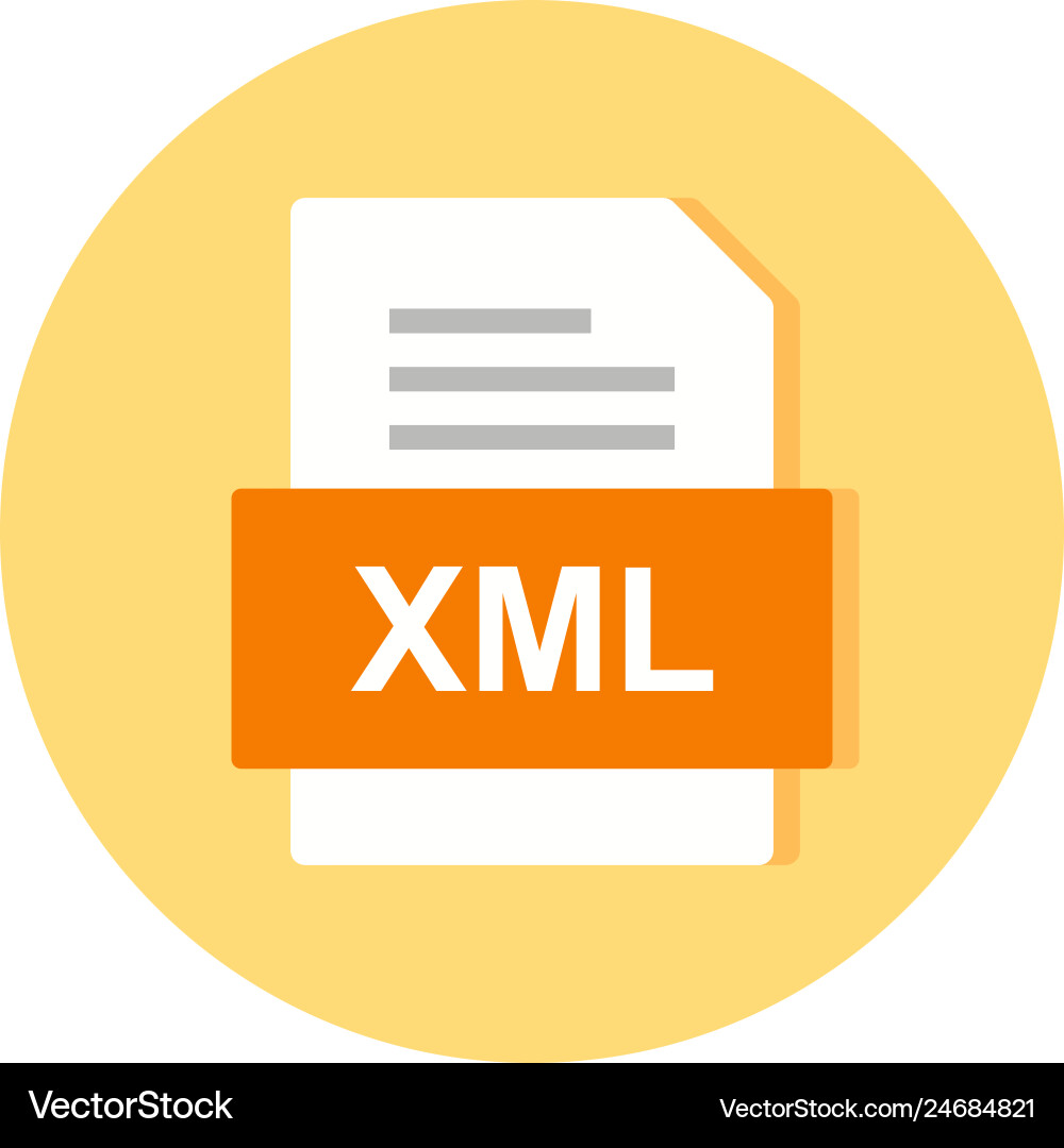 Xml file document icon vector image