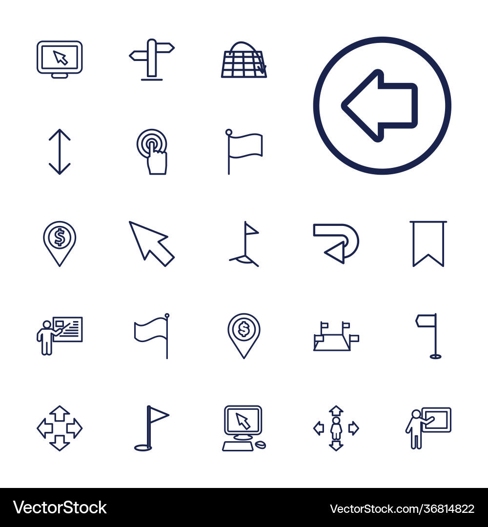 22 pointer icons Vector Image