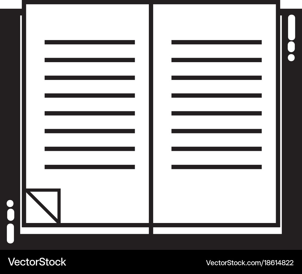 Contour education book object to learn knowledge Vector Image