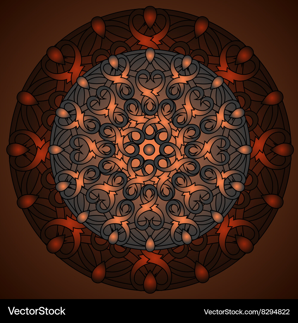 Decorative design element with a circular Vector Image