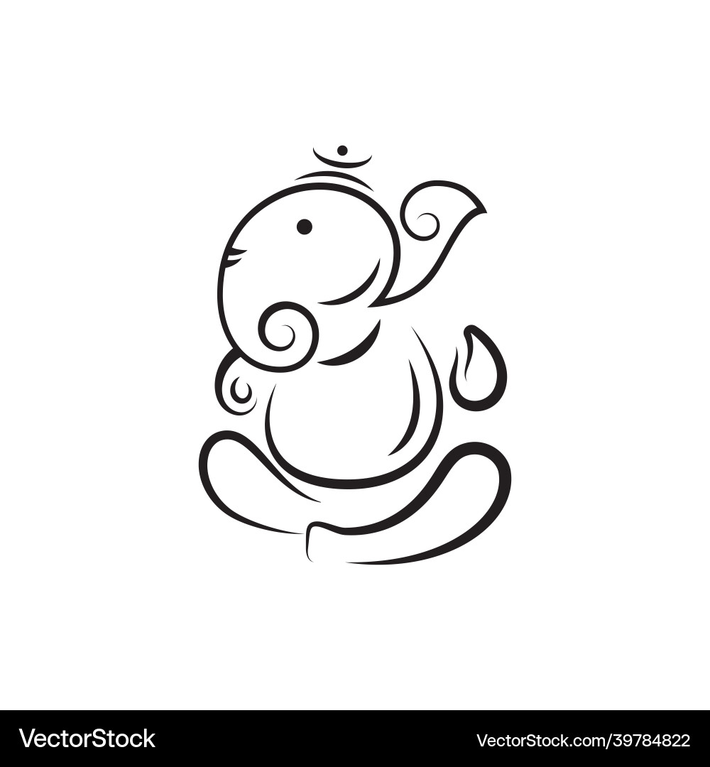 Ganesha icon design Ganesha icon design vector image